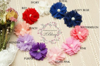 Petite CHIFFON MESH Flowers (5cm), Pack of 3